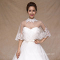 2017 Hot sale wedding bridal pretty white lace appliques white lace shawl